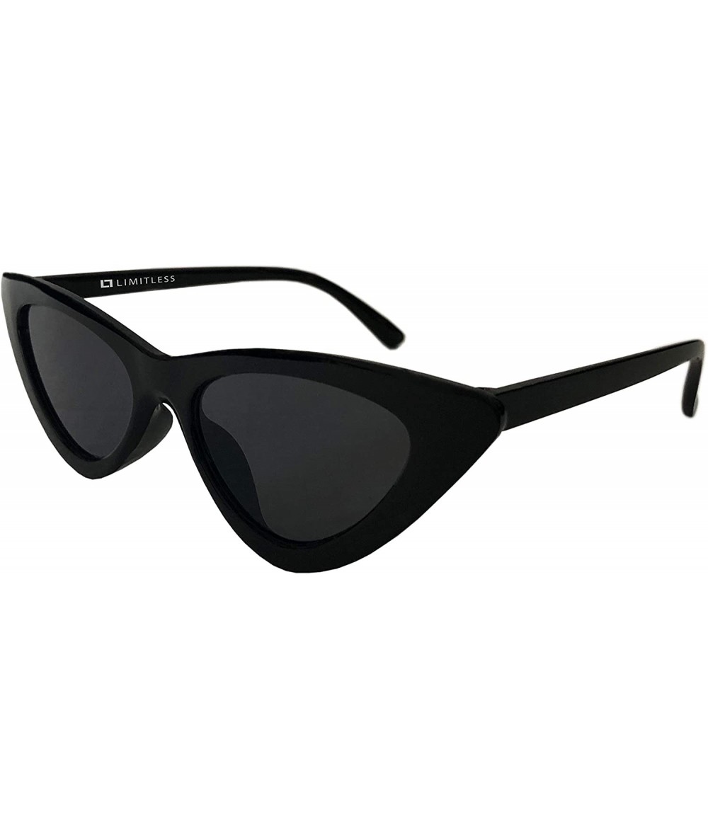 Cat Eye Retro Cat Eye Vintage Sunglasses UV400 Polarized Eyewear - Black - C618UZWY2L5 $16.28