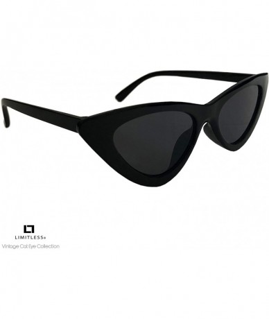 Cat Eye Retro Cat Eye Vintage Sunglasses UV400 Polarized Eyewear - Black - C618UZWY2L5 $16.28