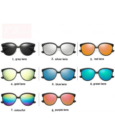 Oversized Candies Brand Designer Cat Eye Sunglasses Women Luxury Plastic Sun Blue Lens - Green Lens - CG18YQN7I47 $20.76