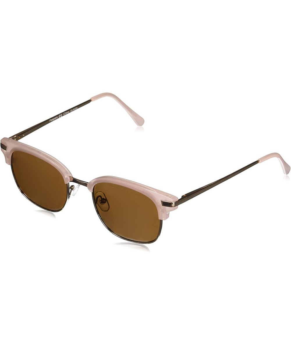 Square Water Color Square Hideaway Bifocal Sunglasses - Pink/Gold - C3189SRL46O $50.05