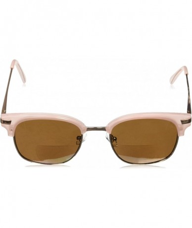 Square Water Color Square Hideaway Bifocal Sunglasses - Pink/Gold - C3189SRL46O $42.49