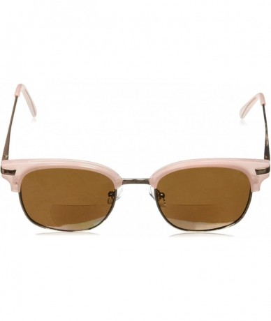 Square Water Color Square Hideaway Bifocal Sunglasses - Pink/Gold - C3189SRL46O $20.95