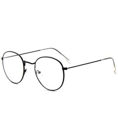 Goggle Clear lens Glasses Metal Vintage Retro Fashion Eyewear for Men and women - Black - C718CKXD0L9 $37.78