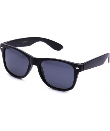 Wayfarer 80's Classic Horned Rim Vintage Polarized Anti-Glare 100% UV Protection Sunglasses for Women and Men - Rubber - CN17...