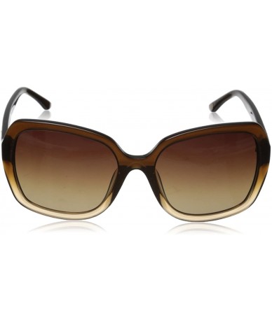 Round Women's Fashion Forward HTG1015 C3 Polarized Round Sunglasses - Transparent Brown Stardust - C711OCMWOU3 $43.30