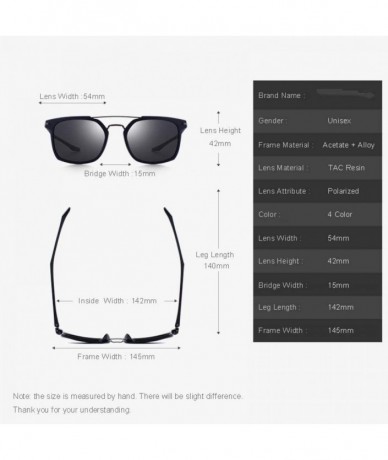 Square DESIGN Men Classic Square Polarized Sunglasses Lighter Frame 100% UV C01 Black - C01 Black - CF18XE9U62I $28.98