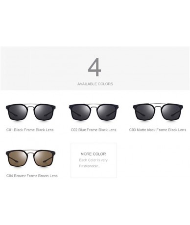 Square DESIGN Men Classic Square Polarized Sunglasses Lighter Frame 100% UV C01 Black - C01 Black - CF18XE9U62I $28.98