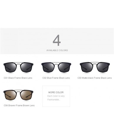 Square DESIGN Men Classic Square Polarized Sunglasses Lighter Frame 100% UV C01 Black - C01 Black - CF18XE9U62I $17.31