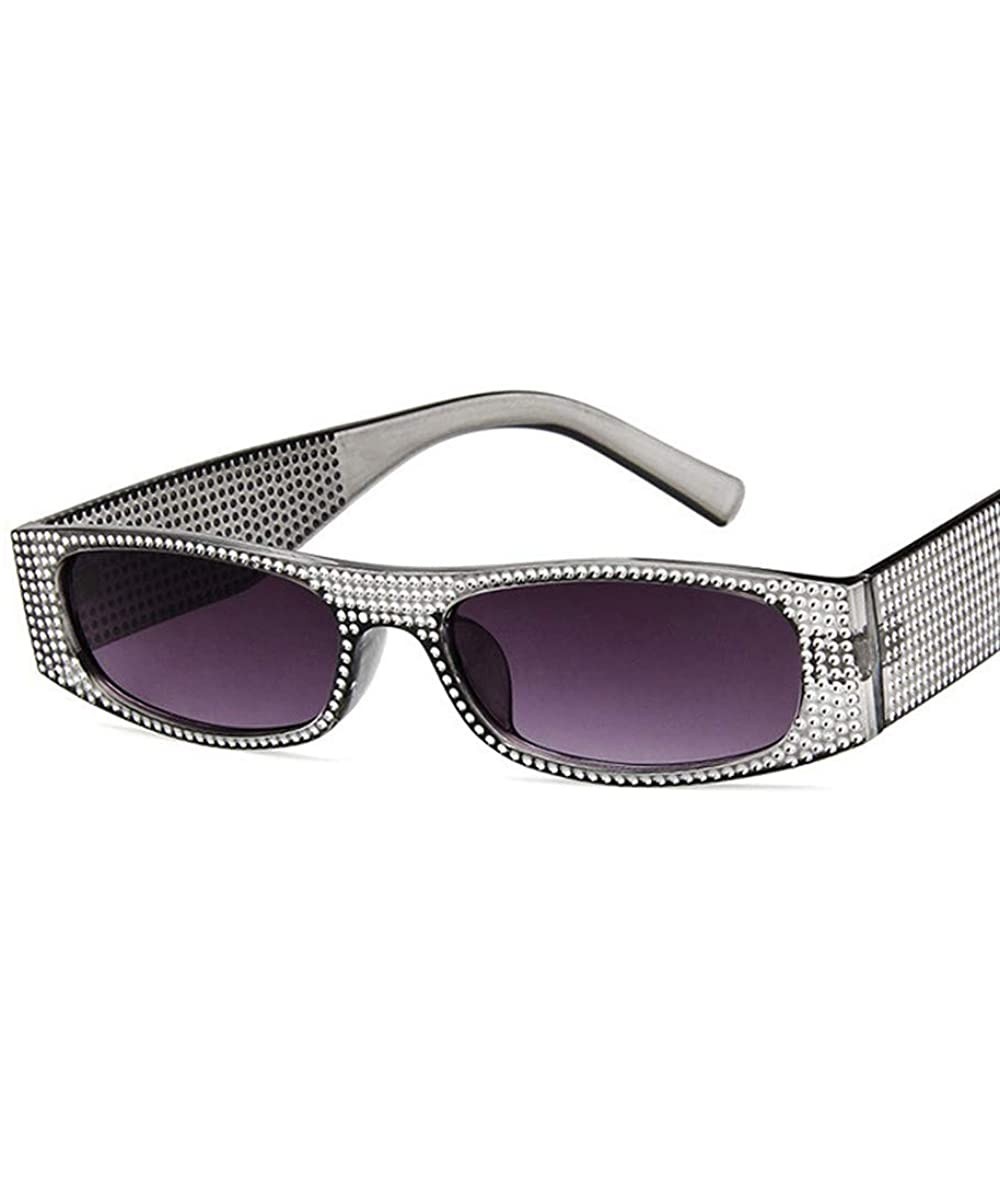 Oversized Sunglasses for Women Men Diamond Sunglasses Rectangle Sunglasses Chic Glasses Eyewear Sunglasses for Holiday - C - ...