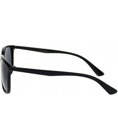Square Mens Polarized Lens Sunglasses Designer Fashion Square Frame UV Block - Black (Black) - CQ18TWXL5IE $9.96