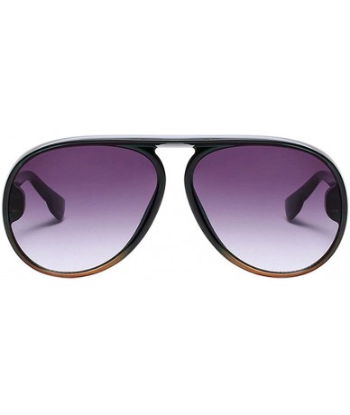 Oversized Womens Mens Oversized Cat Eye Sunglasses Outdoor Vintage Retro Shades - Green Frame+gray Lens - CJ18E5EMT39 $22.41