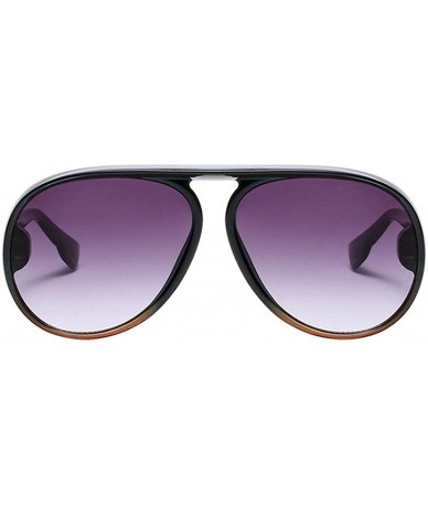 Oversized Womens Mens Oversized Cat Eye Sunglasses Outdoor Vintage Retro Shades - Green Frame+gray Lens - CJ18E5EMT39 $18.59