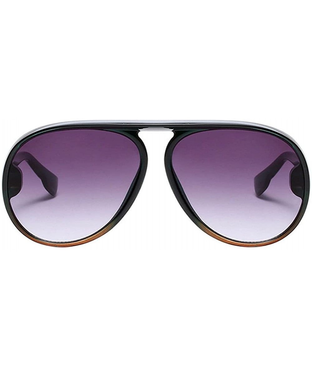 Oversized Womens Mens Oversized Cat Eye Sunglasses Outdoor Vintage Retro Shades - Green Frame+gray Lens - CJ18E5EMT39 $18.59