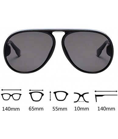 Oversized Womens Mens Oversized Cat Eye Sunglasses Outdoor Vintage Retro Shades - Green Frame+gray Lens - CJ18E5EMT39 $21.65