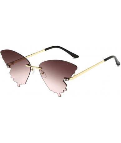 Butterfly 2020 Summer New Fashion Butterfly Sunglasses Retro Gradient Butterfly Shape Frames (D) - D - CF190L89LMG $25.79