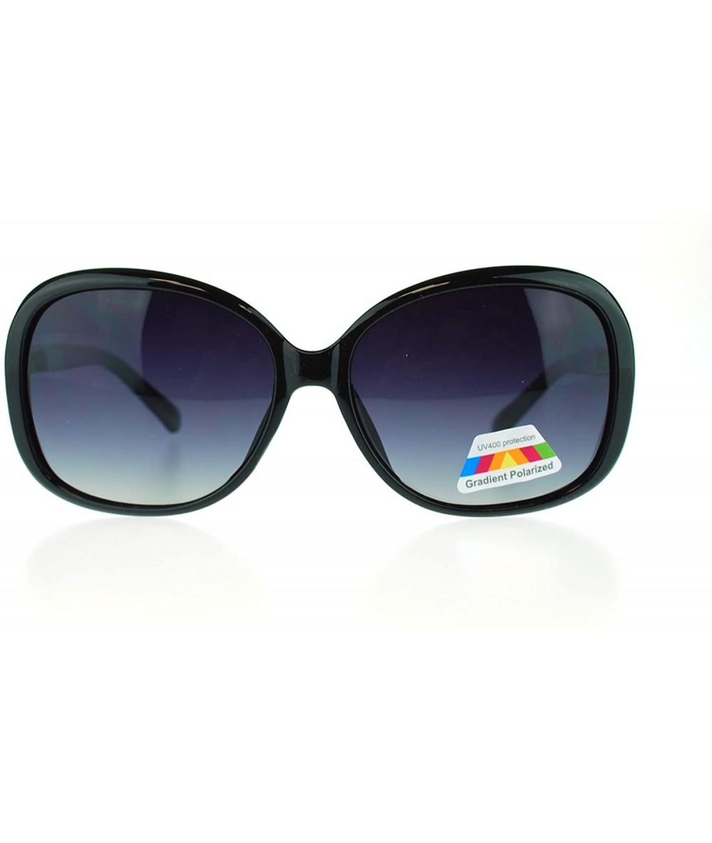 Butterfly Womens Anti Glare Polarized Plastic Round Butterfy Fashion Sunglasses - Black Black - C811MWB0WS7 $12.21