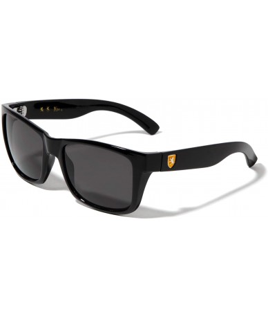 Square Super Dark Classic Square Frame Sunglasses - Black Yellow - CF1998ZGMN3 $30.77