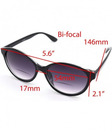 Aviator Vintage Women CatEye Round Reading Sun Readers Oversized (Z3 Shiny Black/Bifocal- 1.00) - CI18EIYRY0T $31.24