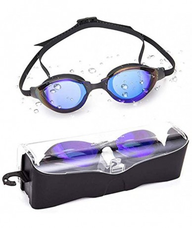 Goggle Swim Goggles- Anti Fog UV Protection Pool Goggles Triathlon Swim Goggles - Blue - CP18SODLTUN $26.42