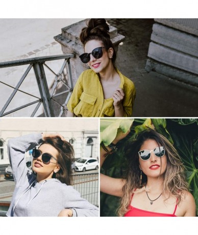 Sport Fashion Polarized Sunglasses for Women Cat Eye Retro Designer UV400 Shades - Brown Frame Brown Lens - CT196IA43N7 $13.86