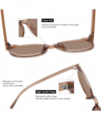 Sport Fashion Polarized Sunglasses for Women Cat Eye Retro Designer UV400 Shades - Brown Frame Brown Lens - CT196IA43N7 $13.86