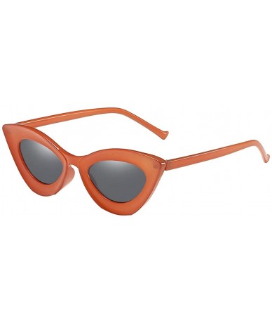 Round Classic Retro Round Polarized Sunglasses UV400 Mirrored Lens - Orange - CI194A23Q3T $9.29