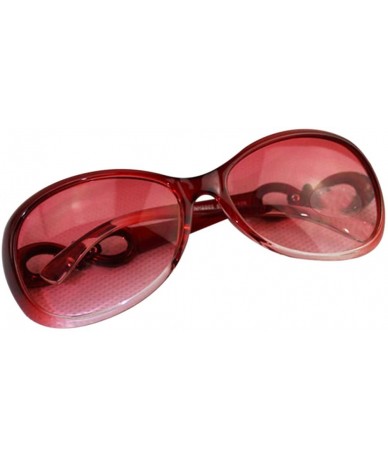 Oversized Stylish Lady Oversized Sunglasses Retro Plastic Frame Glasses Polarized Eyewear - Red - C8127YAUI15 $9.49