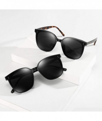 Cat Eye Oversized Square Sunglasses for Women Vintage Glasses with Flat Lens Fashion Shades - CF1960CUNAH $13.00