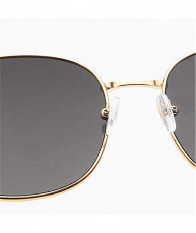 Aviator 2019 Vintage Large Frame Women Sunglasses Lady Luxury Retro Metal BlackBlue - Goldgray - C118XAINK40 $8.49