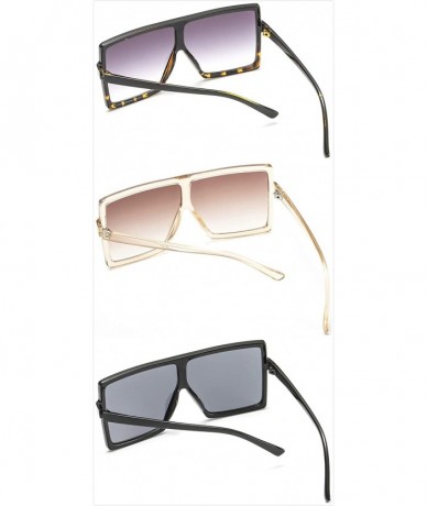 Square Oversized Square Sunglasses for Women Men Flat Top Shades Sunglasses - CK18I5KSHWY $20.41