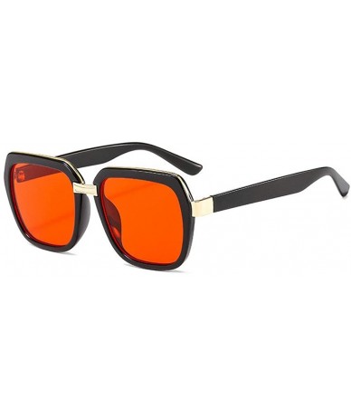 Square Fashion Ultralight Square Sunglasses Men Women Retro Red Pink Sunglasses UV400 - Red - CX193SOWZOY $21.39