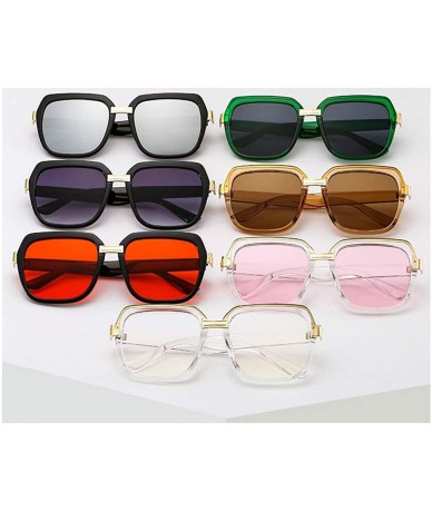 Square Fashion Ultralight Square Sunglasses Men Women Retro Red Pink Sunglasses UV400 - Red - CX193SOWZOY $11.82