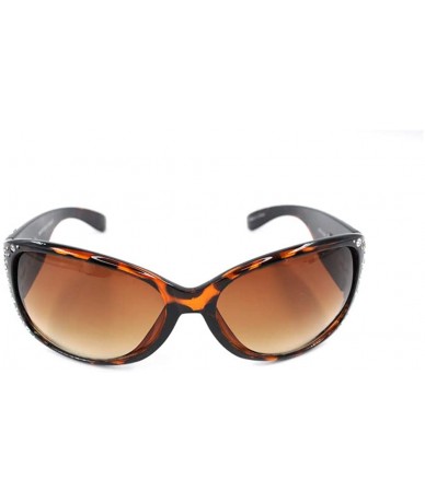 Square Women Sunglasses UV 400 Western Floral Concho Bling Bling Collection Ladies Sunglasses - Leopard-patriotic - CJ19CDTQC...