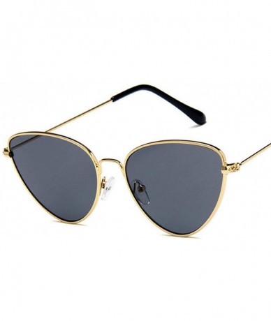 Square Fashion Women Cat Eye Sunglasses Brand Designer Retro Metal Coating Mirror Sun Glasses Goggle UV400 Eyewear - CW197Y7M...