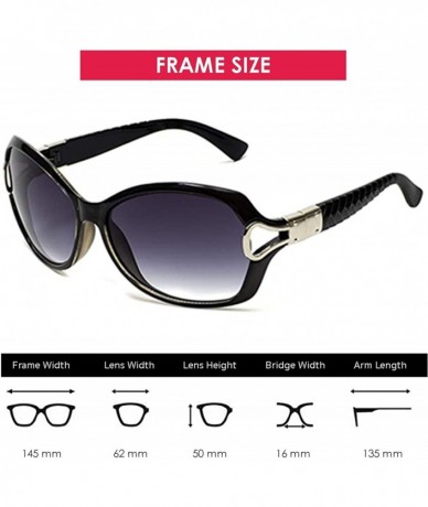 Oversized Wraparound Sunglasses with Gradient UV400 Lenses for Women - Perfect for Driving & Outdoors - CO1900EMMKR $26.19