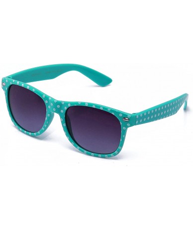 Round Ovarian Cancer Awareness Glasses Sunglasses Clear Lens Teal Colored - Kids Teal - CS126UKA77F $7.09
