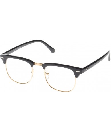 Square Soho Retro Square Fashion Sunglasses - Black-gold - C611OJZAZQH $9.92