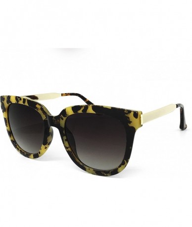 Oversized 6714 Premium Oversize Womens Mens Mirror Funky Retro Fashion Candy Revo Sunglasses - Metal Arm - CH182KTU8I4 $21.48