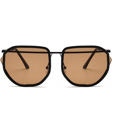 Goggle Oversized Sunglasses Designer Fashion Goggles - Brown - CB18OTUU529 $23.83