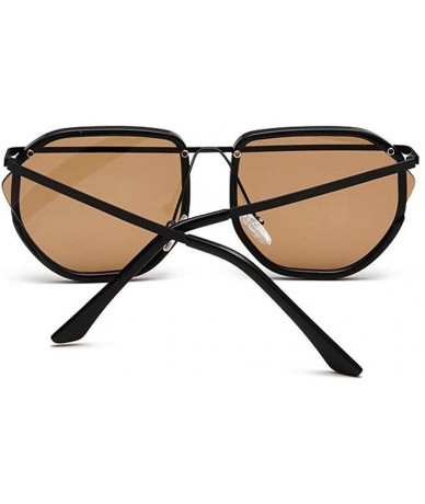 Goggle Oversized Sunglasses Designer Fashion Goggles - Brown - CB18OTUU529 $13.71