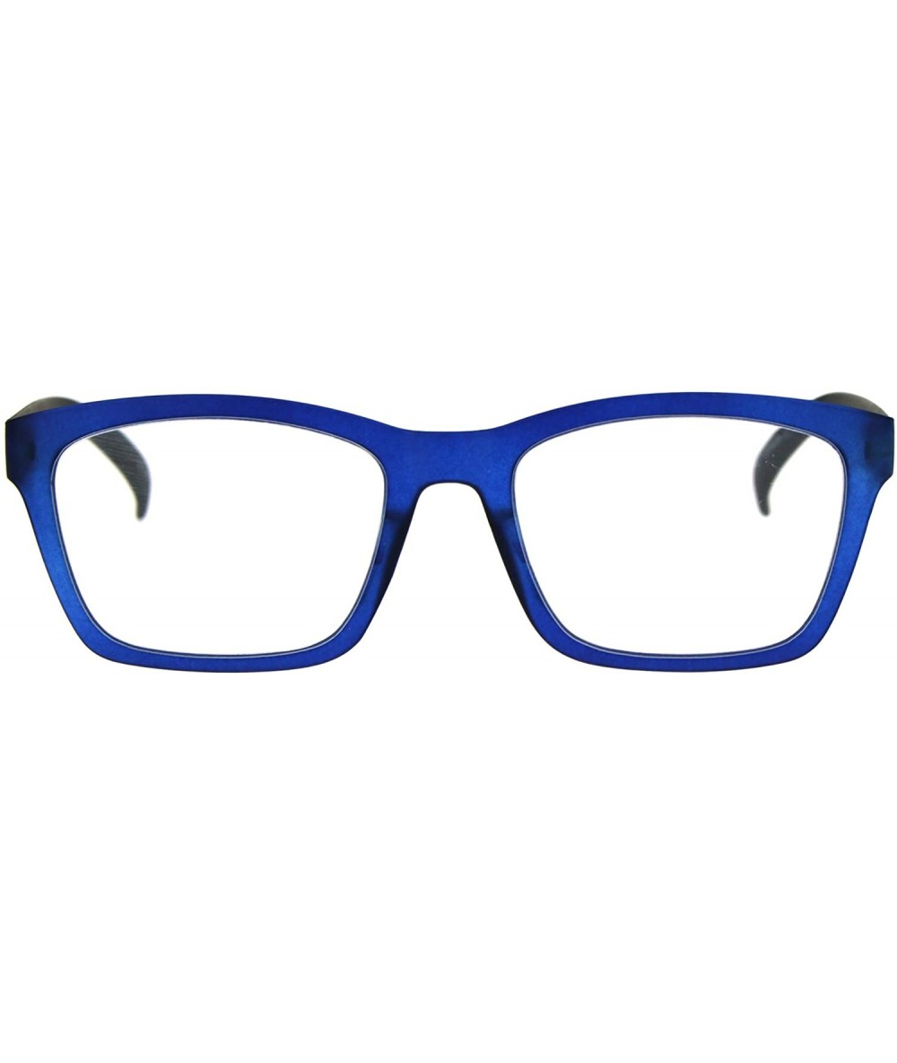 Rectangular Luxury Fashion Classic Modern Rectangular Plastic Frame Reading Glasses - Blue - C8182MGM6NQ $11.19