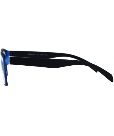 Rectangular Luxury Fashion Classic Modern Rectangular Plastic Frame Reading Glasses - Blue - C8182MGM6NQ $11.19