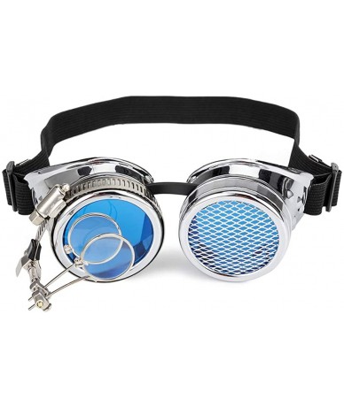 Goggle Kaleidoscope Glasses Colored Lenses Steampunk Goggles Cosplay Goggles - Sliver - CG18UHAK9Q3 $20.44