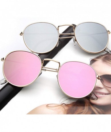 Round Fashion Colorful Round Sunglasses Women Luxury Metal Sunglasse Summer Outdoor UV400 Eyewear Zonnebril Dames - CW197A22Q...