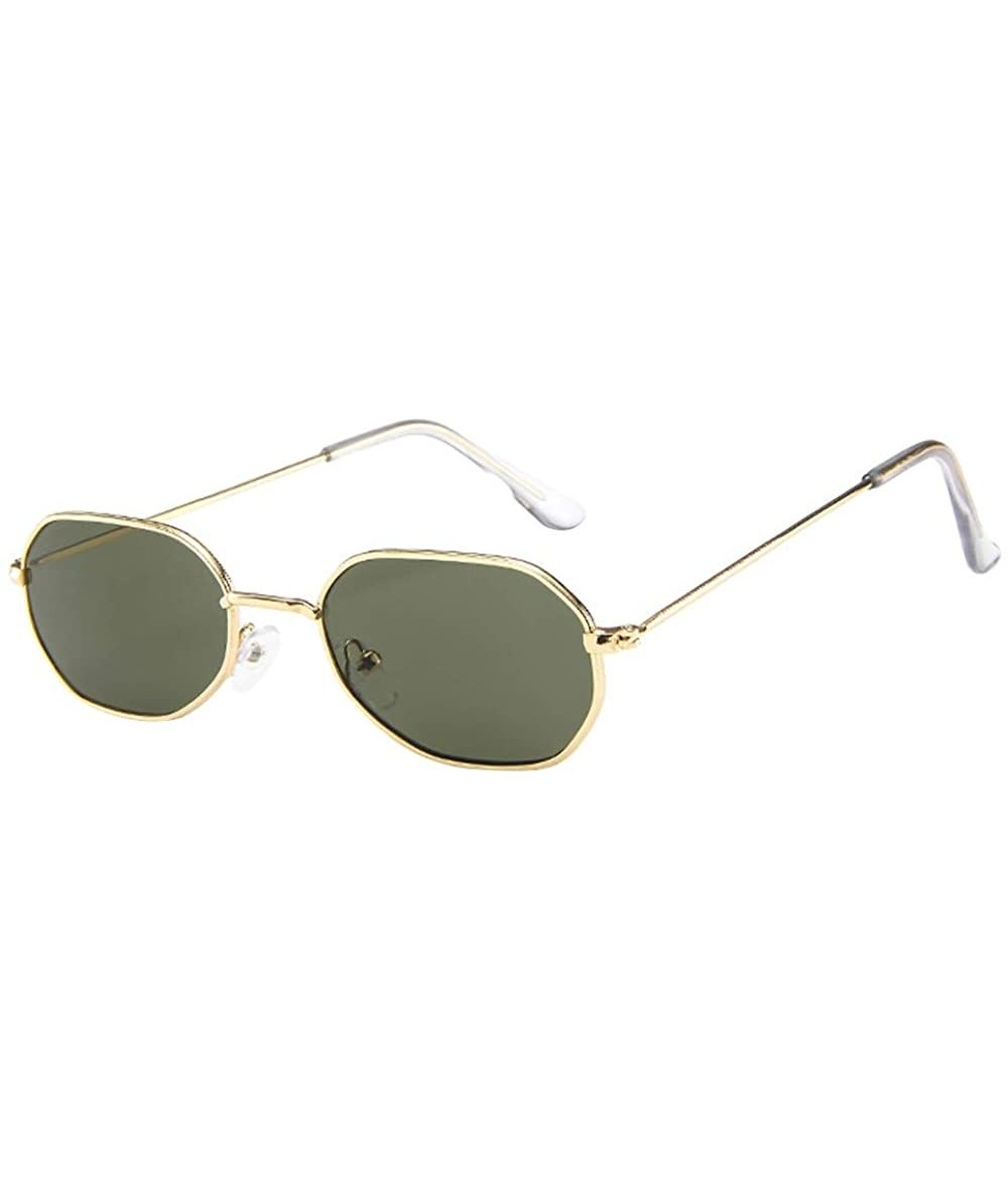 Square Retro Sunglasses-Women Men Vintage Retro Glasses Unisex Small Frame Sunglasses UV Eyewear Sunglasses - F - C318QAE0ZL5...