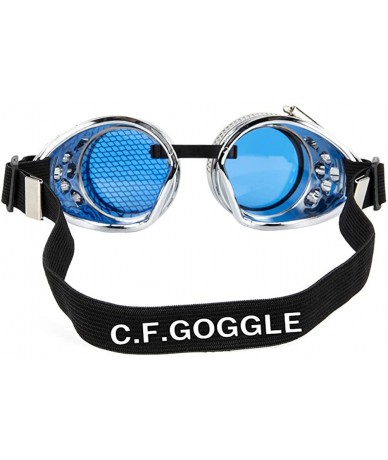 Goggle Kaleidoscope Glasses Colored Lenses Steampunk Goggles Cosplay Goggles - Sliver - CG18UHAK9Q3 $13.35
