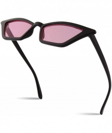 Goggle 50s Cute Cat Eye Sunglasses Retro Sexy Mod Style Tinted Sun Glasses SR016 - B Black Frame Pink Lens - C418NL9Y8QM $14.63