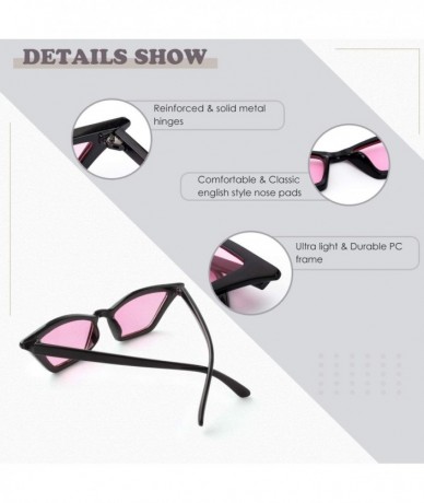 Goggle 50s Cute Cat Eye Sunglasses Retro Sexy Mod Style Tinted Sun Glasses SR016 - B Black Frame Pink Lens - C418NL9Y8QM $14.63