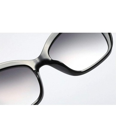 Rectangular Fashion New Lady Brand Design Stylish Style Big Frame Women Sunglasses UV400 - Black - CY18QMMMAHI $10.10