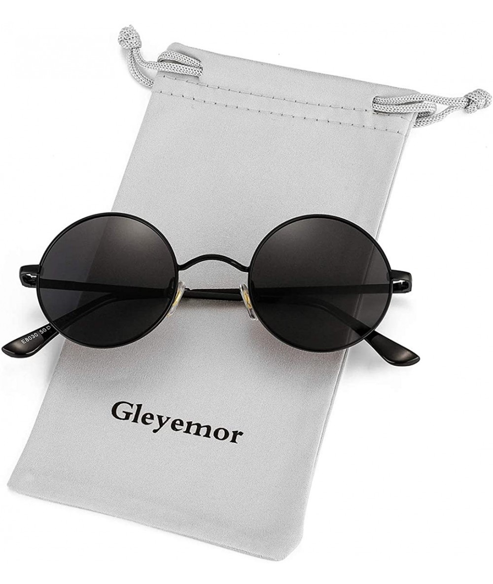 John Lennon sunglasses round, Super Small, Black Frame and Black Gray  Lenses ｜Framesfashion